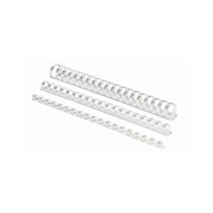 Fellowes plastične špirale 10 mm, bela (za 41-55 listov), 100 kosov