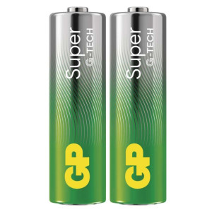 Baterija GP SUPER alkalna LR6 AA 2 ks folija  2/1