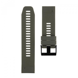 Silikonski pašček za uro 26 mm - Quick Fit - Fenix 5x / 6x  - vojaško zelen