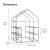 VonHaus rastlinjak 143 x 143 x 195cm