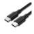 UGREEN USB 2.0 USB-C na USB-C 1m (črn) - polybag