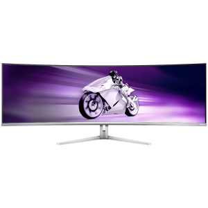 PHILIPS Evnia 8000 49M2C8900 ukrivljen gaming monitor - 124.3cm (49"/48.9" vidno), DQHD (5120 x 1440), QD-OLED, 1800R, 240Hz, 0.03ms, Adaptive Sync, FreeSync Premium Pro, G-Sync komp., HDR400, USB-C PD 90W, USB razdelilnik, 2x HDMI 2.1, 1x DP 1.4 - 49M2C8