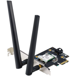 ASUS PCE-BE6500 Tri-Band WiFi 7 (802.11be), BT 5.4, 6GHz, 160MHz, 4096-QAM, WPA3, 2 zunanji anteni, PCIe mre?na kartica - 90IG09G0-MO0B00