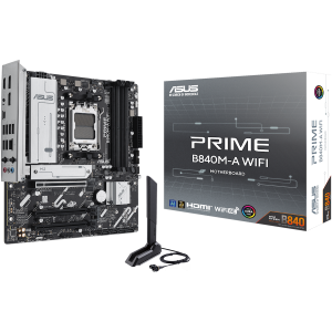 ASUS PRIME B840M-A WIFI AM5 mATX osnovna plo??a - AMD B840, 4xDDR5, 3xM.2, 4xSATA, 2.5Gb LAN, WiFi 6E, BT, 2xDP, 1xHDMI, Aura Sync - 90MB1J20-M0EAY0
