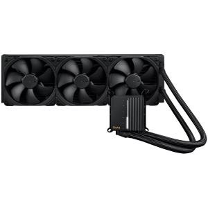 ASUS ProArt LC 420 all-in-one CPU liquid cooler with illuminated system status meter and three Noctua NF-A14 industrialPPC-2000 PWM 140mm radiator fans - 90RC00N0-M0UAY0