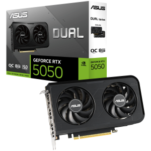 ASUS Dual GeForce RTX 5050 OC Edition 8GB GDDR6 (DUAL-RTX5050-O8G) grafična kartica, PCIe 5.0, 1xHDMI 2.1b, 3xDisplayPort 2.1b - 90YV0N72-M0NA00