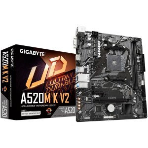 GIGABYTE MainBoard A520M K (AM4, 2x DDR4, 1x M.2, 4x SATA, 1x HDMI, 1x PCI Express x16 3.0, , 1x PCI Express x1 3.0, 6x USB 3.2 Gen1, 6x USB 2.0/1.1, GLAN) mATX - A520M K V2