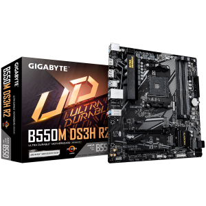 GIGABYTE B550M DS3H R2 AM4 mATX osnovna plošča - AMD B550, 4x DDR4, 2xM.2, 4xSATA, 1GB LAN, 1xDP, 1xHDMI - B550M DS3H R2