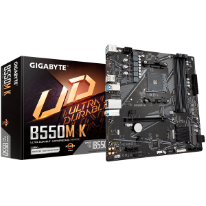 GIGABYTE MB B550 4 x DDR4 PCIe 3.0 2 x M.2 4 x SATA 1 x DisplayPort 1 x HDMI port Micro ATX - B550M K