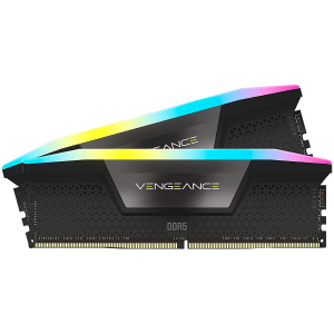 CORSAIR Vengeance RGB Black DDR5 64GB (2x32GB) 6400MHz CL42 XMP 3.0 UDIMM pomnilnik - CMH64GX5M2B6400C42