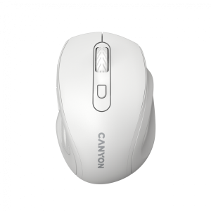 Canyon 6 buttons wireless 2.4Ghz mouse, MX8650A Sensor, DPI up to 1600,Injection case, 3 M life times left and right switches, 2xAAA battery, ABS material, Size: 105x71x40mm, Weight: 59g, white - CNE-CMSW20W