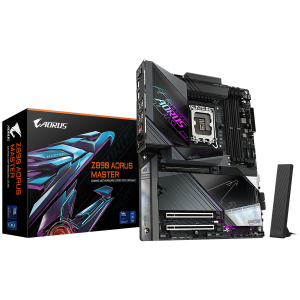 GIGABYTE Z890 AORUS MASTER LGA1851 ATX osnovna plošča - Intel Z890, 4xDDR5, 5xM.2, 4xSATA, 10Gb LAN, WiFi 7, BT, 2x Intel TB4 (USB4 Type-C), 1xHDMI (spredaj) - Z890 AORUS MASTER