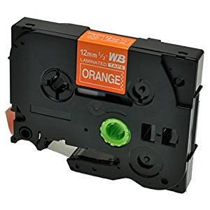 Kompatibilen trak za Brother TZe-635 / TZ-635 / PT / P-Touch 12mm - bel izpis / oranžen trak