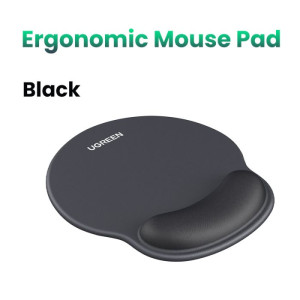 Ugreen ergonomska podloga za miško z naslonom za zapestje - črna