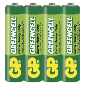 Baterija GP GREENCELL cink-kloridna R03 AAA 4 folija 4/1