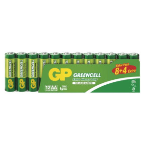 Baterija GP GREENCELL cink-kloridna R6 AA 12 folija 12/1