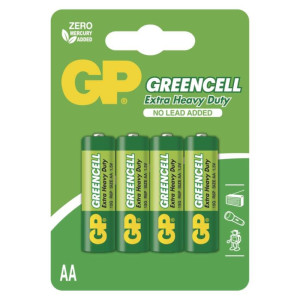 Baterija GP GREENCELL cink-kloridna AA 4 blister 4/1