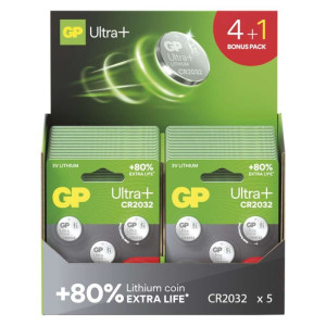 Litijeva gumbasta baterija GP Ultra plus CR2032, 200 kosov display box 200/1