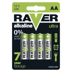 Baterija RAVER Alkaline LR6 AA 4 blister 4/1