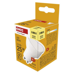 LED žarnica Basic MR16 / GU10 / 2,9 W (25 W) / 250 lm / Toplo bel