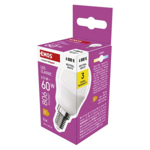 LED žarnica Classic Mini Globe / E14 / 6,5 W (60 W) / 806 lm / Nevtralna bela