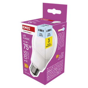 LED žarnica Classic A60 / E27 / 9,5 W (75 W) / 1055 lm / Hladna bela