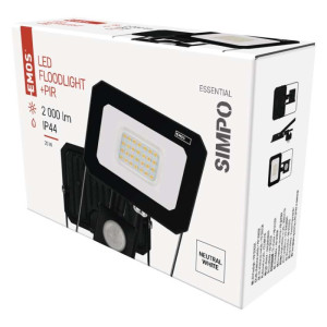 LED reflektor SIMPO PIR 20 W nevtralna bela