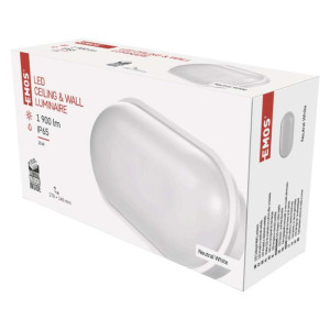 LED svetilo nadometno QARI, ovalno, 20W, nevtralno bela