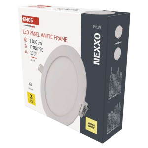 LED vgradno svetilo NEXXO, okroglo, belo, 12W, toplo bela