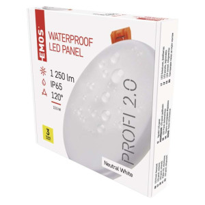 LED panel VIXXO, okrogel, bel, 13,5W, nevtralno bela