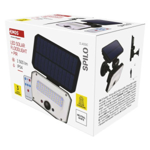 Solarni LED reflektor SPILO, PIR tipalo, NW
