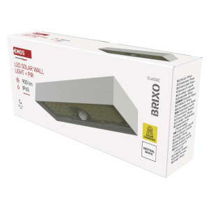 Solarna LED svetilka BRIXO s senzorjem gibanja, bela, nevtralna bela