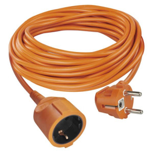 Trožilni podaljšek 10 m / 1 vtičnica / PVC / 230V / 1,5 mm2