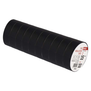 Izolirni trak PVC 15/10 črni 10/1