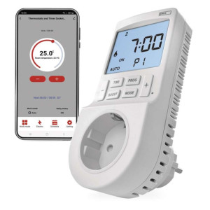 GoSmart Termostat za vtičnico s funkcijo digitalnega časovnika 2v1, schuko, WiFi