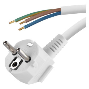 Priključna vrvica PVC 3×0,75mm bela 3M