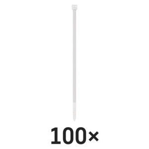 Vezica za kable 300×4,8, bela, 100 kos 100/1