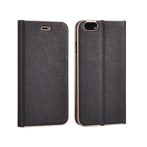 Havana Premium preklopna torbica Xiaomi Redmi 10T in 10T Pro - črna z zlatim robom