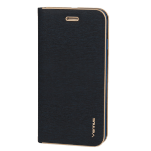 Havana Premium preklopna torbica Samsung Galaxy A14 - modra z zlatim robom